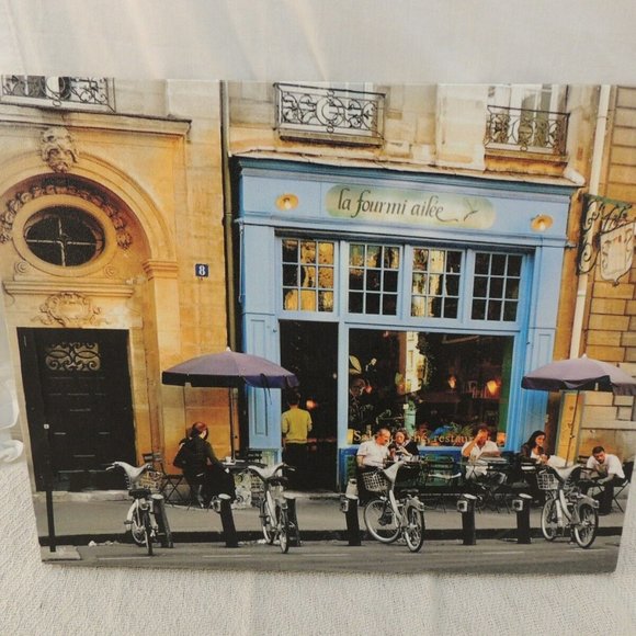 FRENCH CAFE PHOTO PRINT on CANVAS LA FOURMI AILEE 19.5x16 STREET VIEW WC 51040
